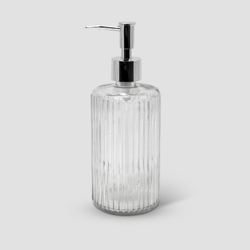 Wrought Studio 16oz Glass+pp Soap Dispenser Bottle Clear Wayfair